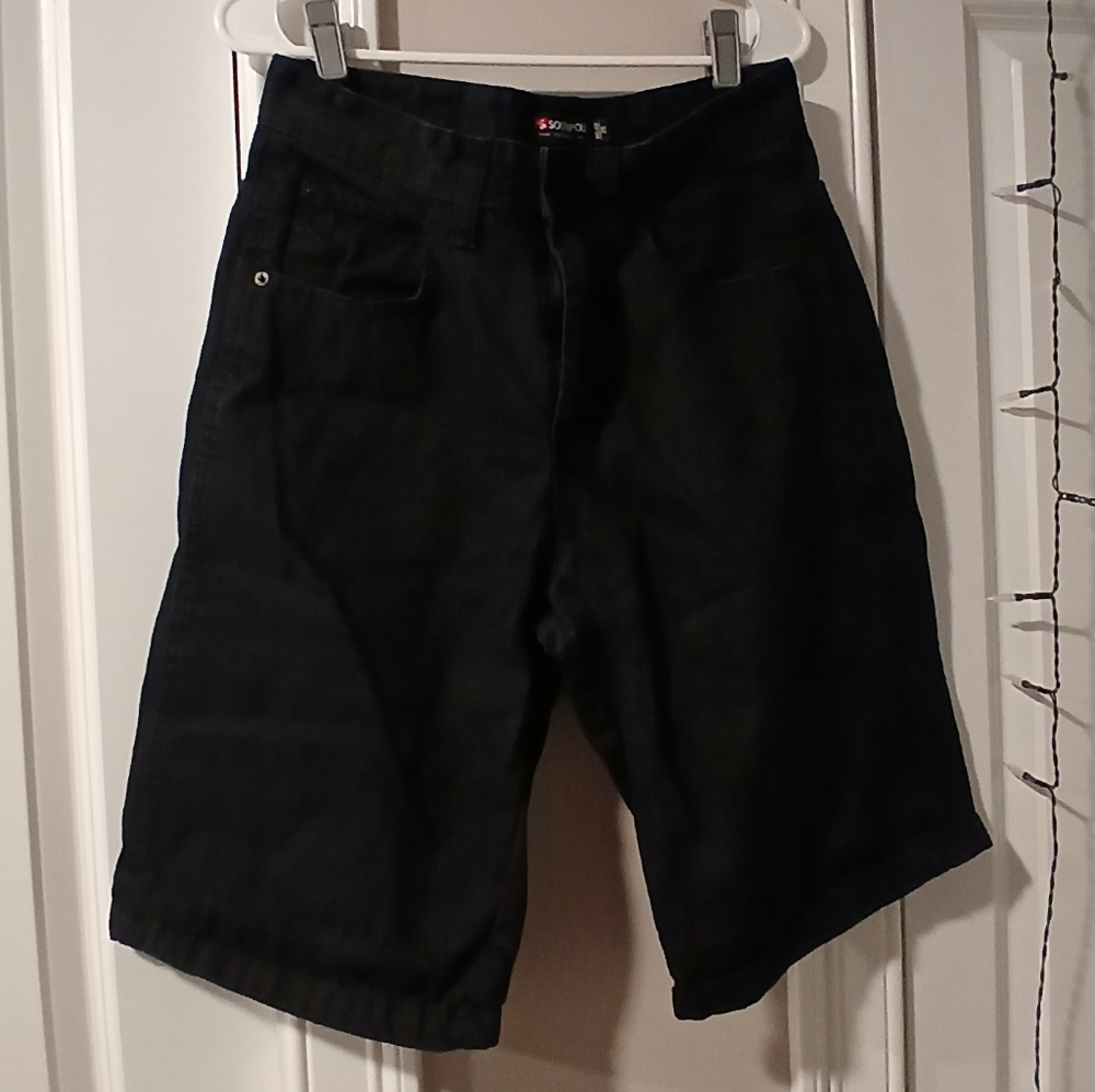 Black Denim Shorts